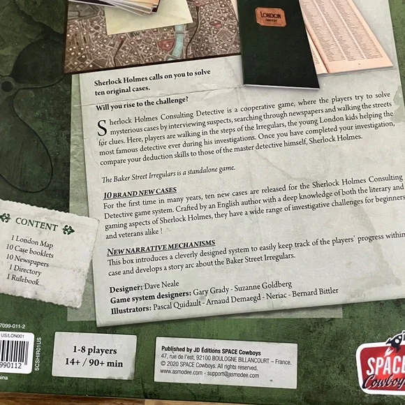 Sherlock Holmes Consulting Detective Board Game - The Baker Street Irregulars - Picture 4 of 8